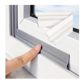 80 Pulgadas Tira de Sellado Autoadhesiva para Ventanas, Sello de Espacios a Prueba de Viento e Insonorizado, Cinta de Sellado de Espuma PU para Puerta Corrediza Inferior, Protector de Polvo para