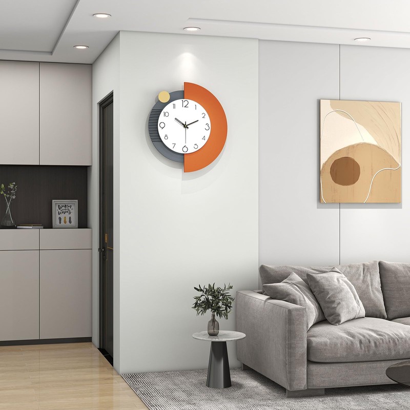 FLEBLE Modern Wall Clocks for Living Room Decor Large Decorative