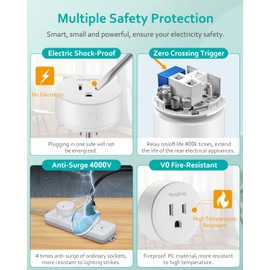 Remote Control Outlet, 15A/1500W, 500 Feet RF Range Light Switches Kit, No Wiring Needed Wireless Outlet for Lights, Small Electrical Appliances, With Anti-Surge 4000V