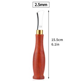 UOOU Leather Shallow Slot Edge Lineer Edge Device(2.5mm), Edge Creaser Stainless Steel, Leather Crimping Working Tools, Leather Edge Creaser for Beginners and Professionals DIY Leather Craft
