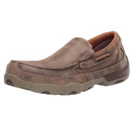 Twisted X Men's Work Slip-On Driving Moc, Moc Toe Composite Toe, Bomber, 12 M