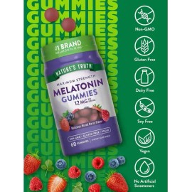 Nature's Truth Sleep Melatonina 12 Mg Gummies 60 Gomitas