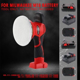 Alrigon Cordless 6 Inch Random Orbital Buffer Polisher, Compatible with Milwaukee M18 Battery, 8-Speed Control, Brushless Motor, Car Polishing and Waxing (Tool Only, NO Battery )