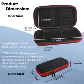 Wolfteeth Storage Case Smell Stash Proof Case Fit King Size Tubes, Vape Pen Case, Vape Bag, Vape Travel Case, Vape Pen Holder, Vapor Carrying Case, Hard EVA Travel Carrying Case (Empty Case Only)