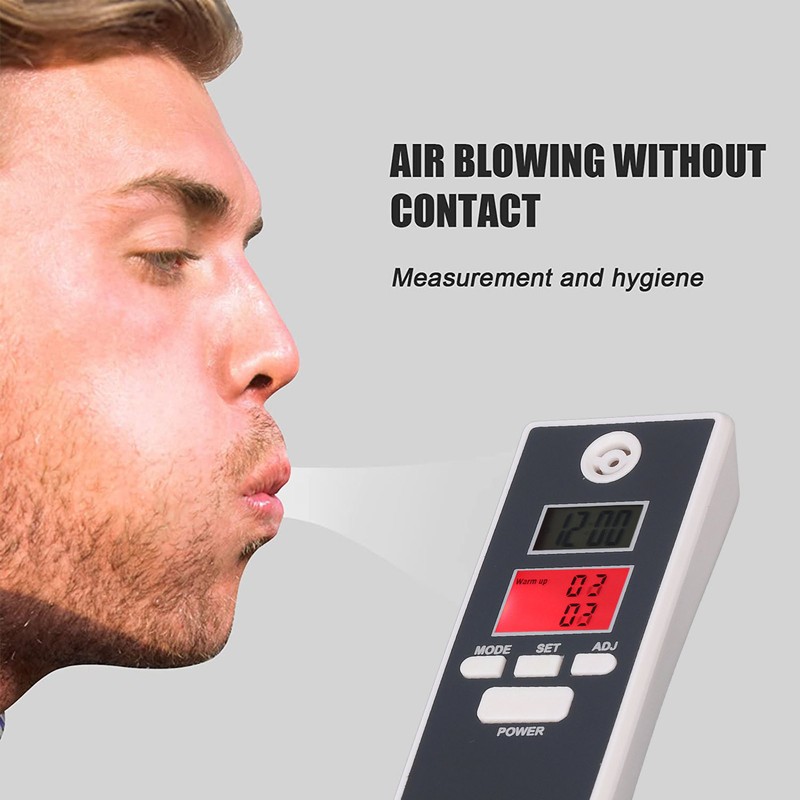 Breath Tester Digital Drunk Meter Dual LCD Display with Audio