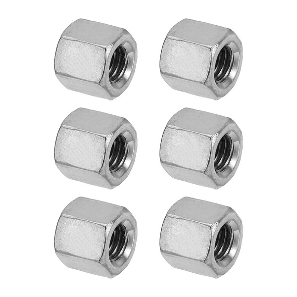 PATIKIL M8 x 1.25-Pitch 304 Stainless Steel Hex Coupling Nuts,