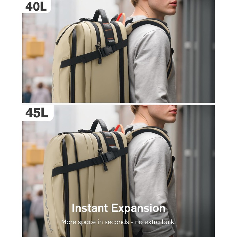 Tolaccea Travel Laptop Backpack, TSA Friendly Flight Approved Carry-on Business