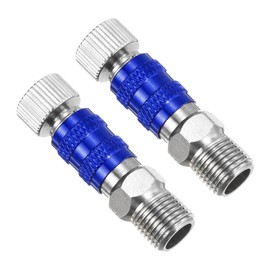 PATIKIL 1/8 Air Brush Connector Adapters, 2pcs Air Brush Quick Connect Air Brush Quick Release Disconnect for Air Brush Hose, Blue
