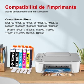 PGI-570 CLI-571 XL 570XL 571XL Printer Cartridges Compatible with Canon 571 570 Multipack XL for Canon TS5050 Printer Cartridges Pixma MG5750 TS5055 MG6852 MG5753