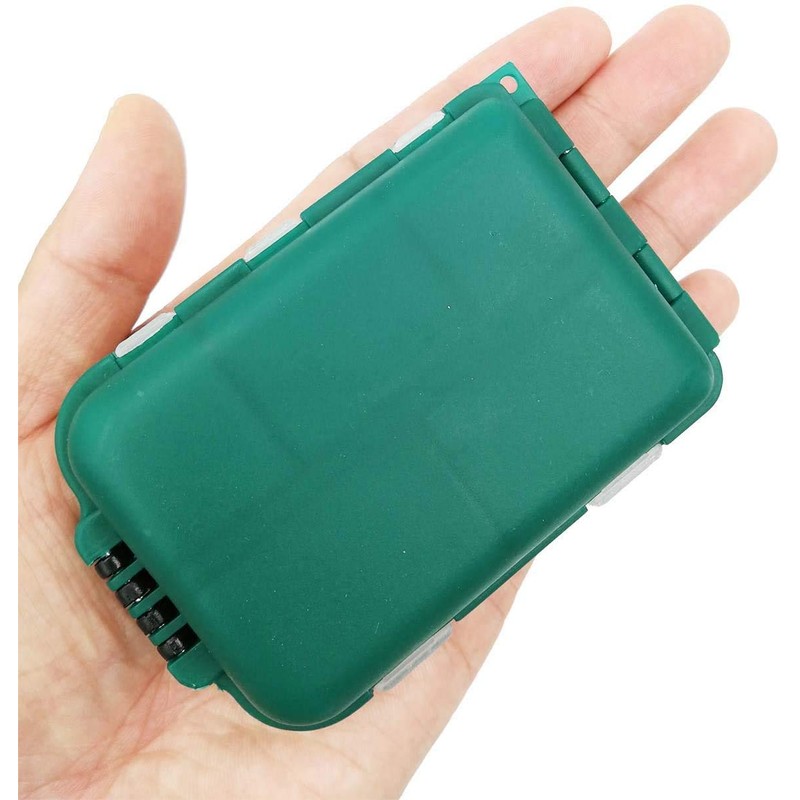 ANCLLO 2Pcs Small Waterproof Hard Fishing Tackle Box Portable Case