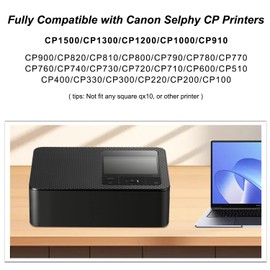 Selphy CP1300 CP1500 Ink Cassette Compatible with Canon Selphy KP-108IN Color Ink Cartridges KP108 for CP1200 CP1000 CP910 CP900 CP760 CP740 Wireless Compact Photo Printer 4 x 6 inch(2-Pack, No Paper)