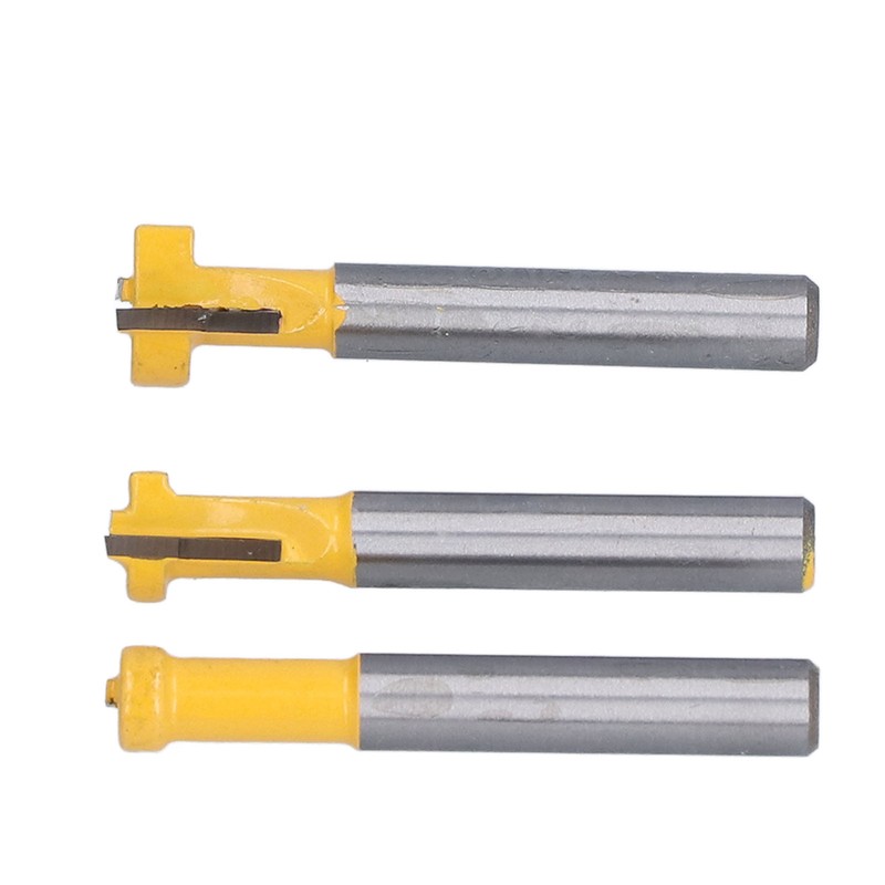 3Pcs Keyhole Router Bits Set 1/4in Shank T Slot Routers