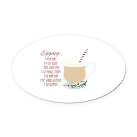CafePress Eggnog Recipe Euro Oval Car Bumper Magnet