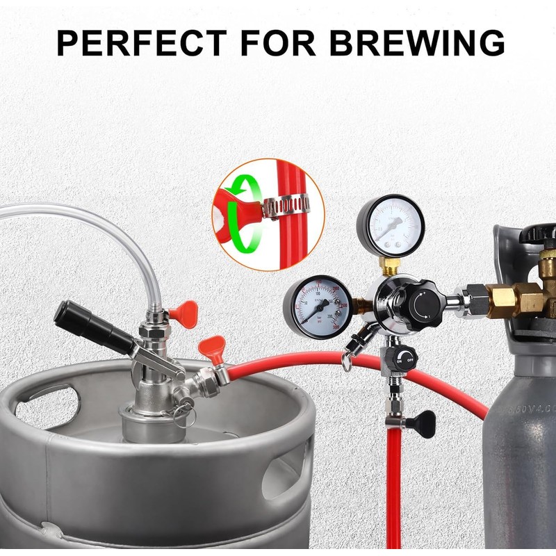 5ft Kegerator CO2 Gas Line and Beer Lines, ID 5/16''