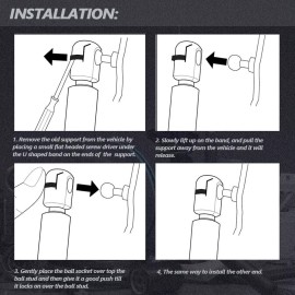 BOXI 2 Hood Bonnet Lift Supports Shock Struts for Acura MDX Base Touring 2001-2006 US