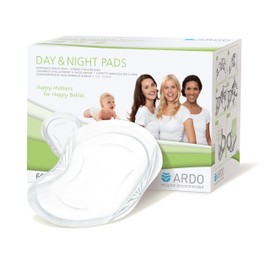 Ardo Day & Night Pads, Breast Pads for Breastfeeding, Ultra Absorbent, Help Prevent Leakage (60 Disposable Nursing Pads, Individually Wrapped)