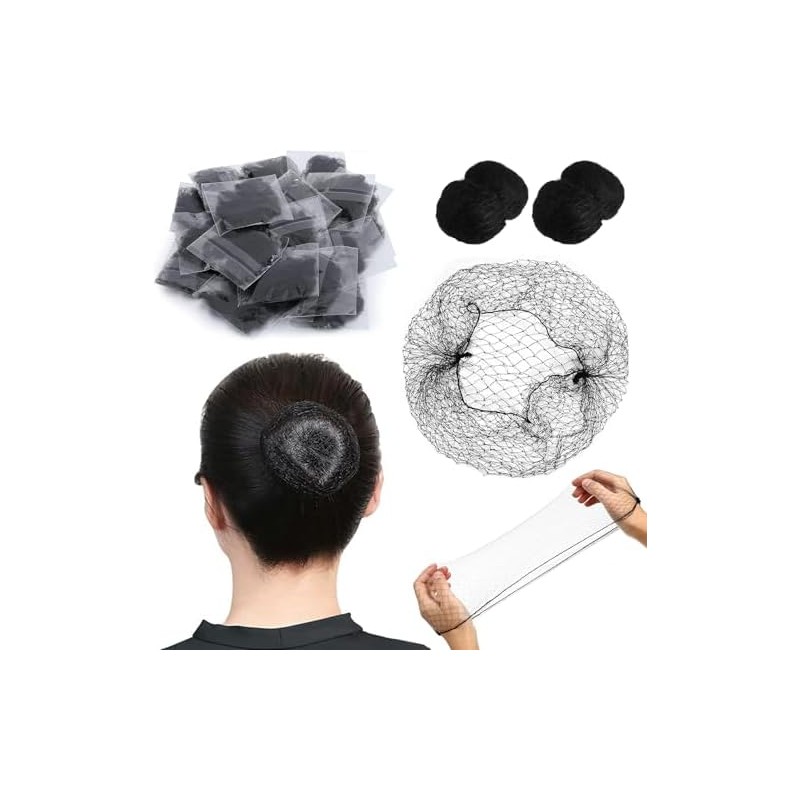 200PK Red para Cabello, Red de Pelo Tejida, Malla Elástica