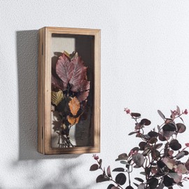 Freezing point Shadow Box Frame 7x15 Shadow Box Display Case Cabinet Picture Frame with Linen Back Memorabilia Awards Medals Bouquet Photos Badge Wedding Memory Box For Keepsakes Large Long Carbonized