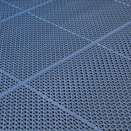 VinRise Vinyl Drainage Mat for Maximum Drain and Comfort Deck Patio Pool Shower Bath SPA for Wet Area Anti-Slip Matting (Gray, 4'x6')