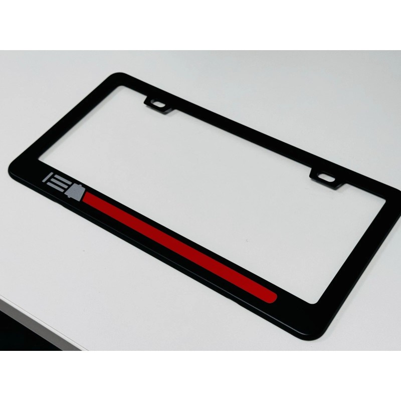 darktech STARWARS Red Lightsaber Metal License Plate Frame | Dark