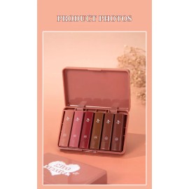 Set De 6 Unidades De Lápiz Labial Lip Line 2 En 1, 6 Colores Rojo