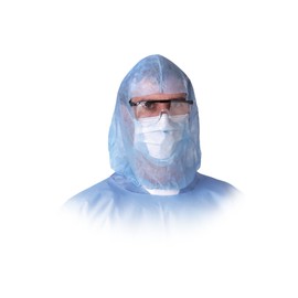 Medline Spunbond Head and Beard Covers, Elastic Trim, Breathable Polypropylene, Blue, One Size Fits Most, Case of 300 Each