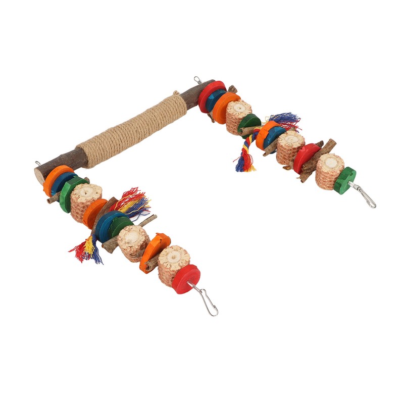 Bird Swing Toy Colorful Beak Grinding Parrot Chewing Perch Toy