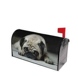 Dujiea Pug Dog Mailbox Cover Mailbox Wraps, Waterproof Mailbox Covers Magnetic Post Box Cover Large Size 25.5"(L) x 21"(W) Garden Yard Outside Farmhouse Home Decor