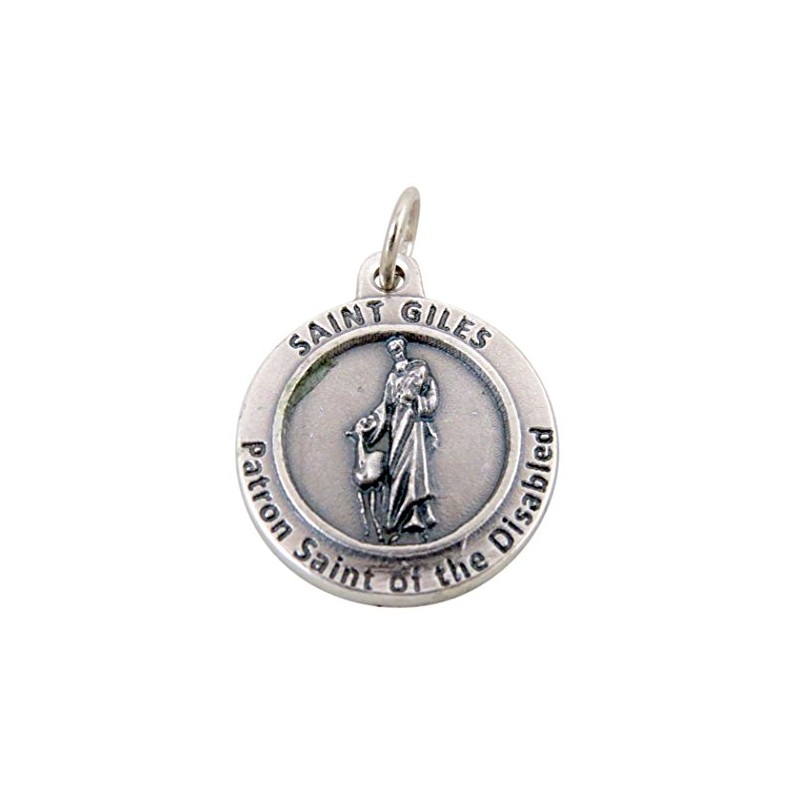Silver Toned Base Patron of The Disabled Saint Giles Medal