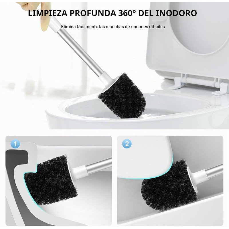 SetSail Juego de 2 Escobillas y Soporte para Inodoro con