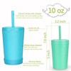 Homestockplus 10 Oz Wheat Straw Reusable Cups with Lids &