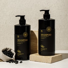 Salim Baekseo [81% Improvement in Hair Loss] 1+1 Salimbakseo Black Grain Shampoo for Oily Scalp and Hair Loss 1L Large Capacity Mildly Acidic Improves Hairline Density - 2) Objet Oily Scalp Care Hair Loss Shampoo 1L 2 Bottles / [모발 빠짐 81% 개선] 1 +1 살림백서 흑