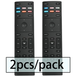 [2pcs/Pack] PerFascin Replacement Universal Remote Control XRT136 Fit for Vizio Smart TV D24f-F1 D24f-G1 D24f-G9 D24h-G9 D32f-F1 D32f-G1 D32f-G4 D32h-F0 D32h-F1 D32h-F4 D32h-G0 D32h-G9 D39f-F0