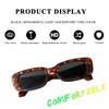 Laurinny Rectangle Sunglasses for Women Men Vintage Square 90s Sunglasses