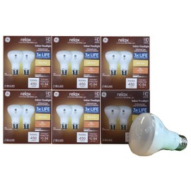 GE Relax 12-Pack 45 W Equivalent Dimmable Soft White R20 LED Light Fixture Light Bulbs