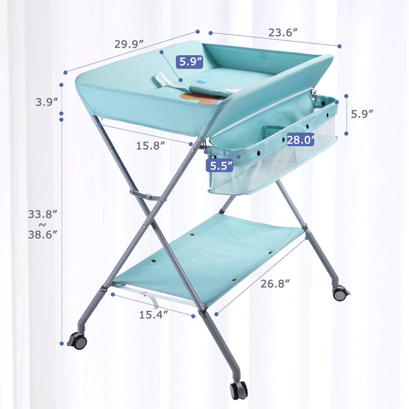 EGREE Baby Changing Table Portable Folding Diaper Changing Station with