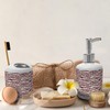 Ambesonne Mushroom Soap Dispenser & Toothbrush Holder Set, Toadstool Mushrooms