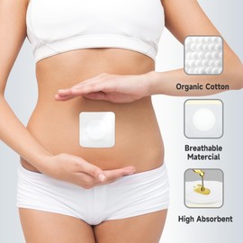 108 Pcs Disposable Castor Oil Patches for Belly Button,White Castor Oil Pack Belly Wrap Cover