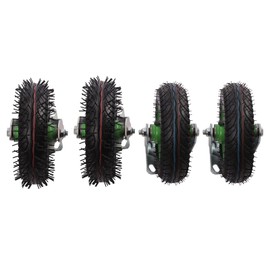 8'' Pneumatic Swivel Casters Set of 4 Heavy Duty Air Tires Rubber Wheel with Bolt on for Workbench Furniture Cabinet Woodbox - Max-Load 220.46lbs