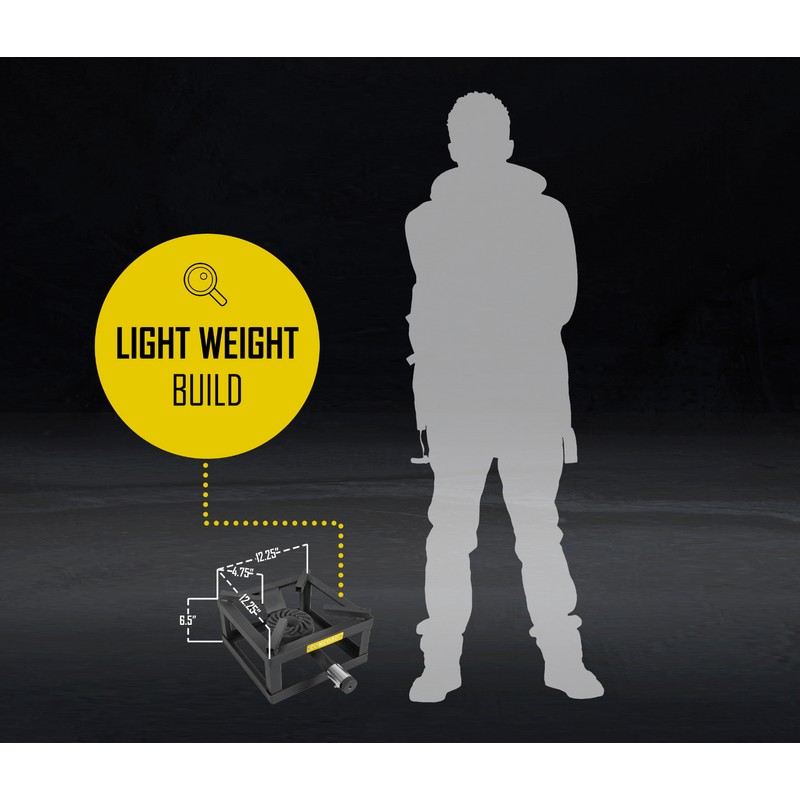 CONCORD 12" THE BLOCK BURNER Single Propane Outdoor Burner