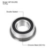 sourcing map MF105-2RS Flanged Ball Bearing 5x10x4mm Double Sealed Chrome