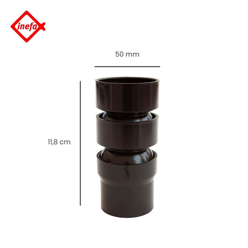 INEFA Flexible Rain Pipe Bend, PVC DN50 / 50 mm,