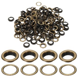 PATIKIL 8mm Metal Eyelets 150pcs Eyelets Eyelets Leather Grommets Tool for Fabric Shoes Clothes Curtains Belts DIY Project Bronze