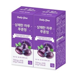 Daily One 상쾌한 하루 푸룬정 700mg X 60정 2통 Refreshing Day Prune Tablets 700mg X 60 Tablets (2 Bottles)