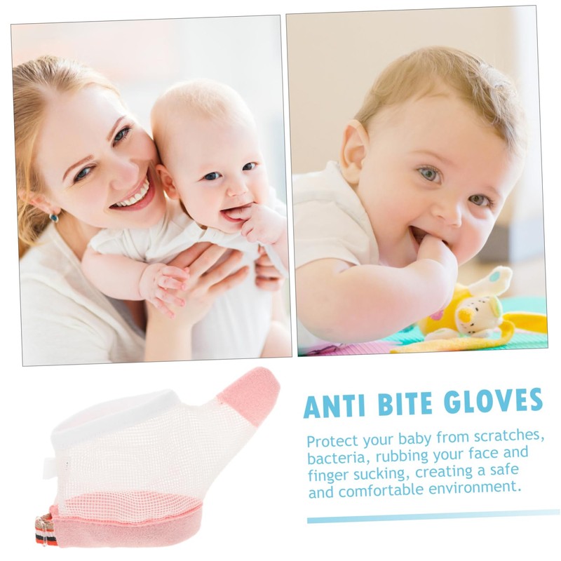 Abaodam 2Pcs Adjustable Thumb Stop Gloves Soft Finger Protectors for