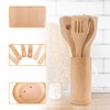 Rongxze 7-Piece Wooden Cooking Cutlery Set, Wooden Kitchen Utensils, Wooden