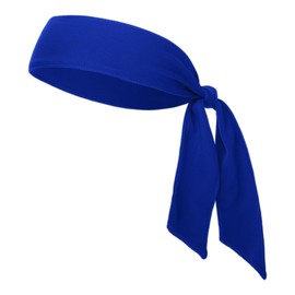 GOGO Tie Back Headband for Women, Adjustable Sweatband Sport Headbands for Men, Sweat Band for Running Tennis, Head Tie for Workouts&Sports, Running, Football, Basketball Teams, Athletics - Royal Blue