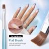 AIRSEE Nail Art Clean Up Brushes, 3 PCS Flat/Oval/Fine Angled