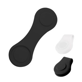 ポクミル ゴルフ マーカー マグネット ゴルフマーカー ハットクリップ シリコンクリップ 錆びないクリップ おしゃれ ゴルフキャップクリップ 着脱も簡単 ゴルフキャップ適用 (2, 黒 + 白)