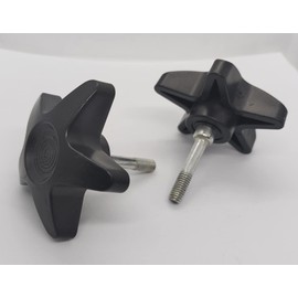Rollator knob,Rollator Height Adjustment Knob,Rollator Replacement Parts for Vibe Rolling Walker with Serial Number JN - KNOB with Screw for Handle Height Adjustment(1Pair,Black)